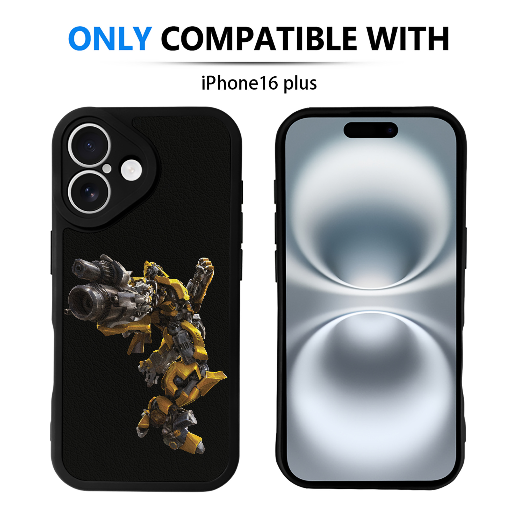 （画像用） Transformers トランスフォーマー 【iPhone 16シリーズ対応】シリコンスマホケース（レザー調） 材質：シリコン